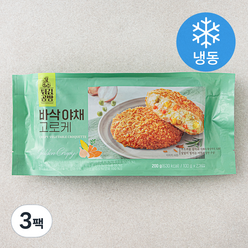 튀김공방 사옹원 바삭야채 고로케 (냉동), 200g, 3팩