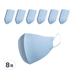 가림 드라이핏 새부리형 컬러 마스크 M, 10개입, 셀레스트 블루, 8개