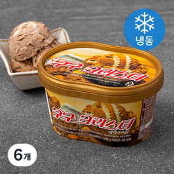 롯데웰푸드 구구 크러스터 아이스크림 (냉동), 660ml, 6개