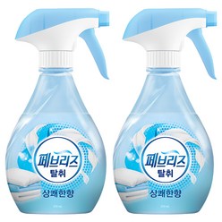 페브리즈 섬유탈취제 상쾌한향 본품, 370ml, 2개