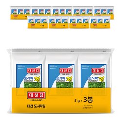 대천김 조미구이 도시락김, 15g, 10개