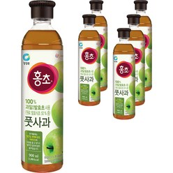 대상 청정원 홍초 풋사과, 900ml, 6개