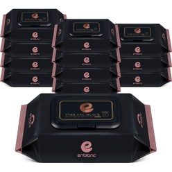 앙블랑 세이프 블랙 유아물티슈 휴대캡형, 20매, 12팩