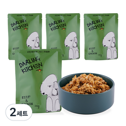 달링키친 강아지 자연화식 사료 4p, 소 + 닭, 100g, 2세트