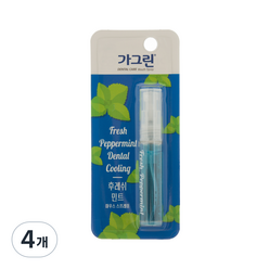 가그린 후레쉬 구강스프레이 민트, 7ml, 4개