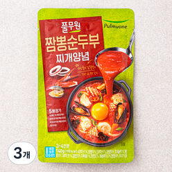 풀무원 짬뽕순두부 찌개양념, 140g, 3개