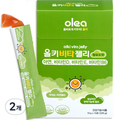 올레아 유아용 올키 비타젤리 아연 청포도맛 15p, 2개, 225g
