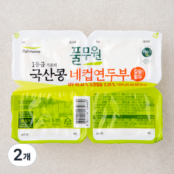 풀무원 국산콩 네컵연두부, 360g, 2개