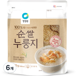 대상 청정원 순쌀 누룽지, 250g, 6개