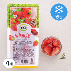 뉴뜨레 가당 딸기 슬라이스 (냉동), 1kg, 4개