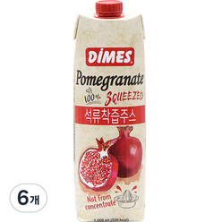 디메스 석류 착즙 주스, 1L, 6개