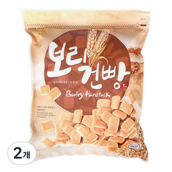 푸드스타 보리건빵 지퍼팩, 2개, 1kg