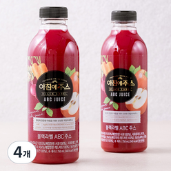 아침에주스 블랙라벨 ABC주스, 750ml, 4개