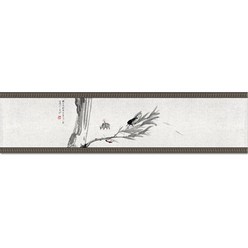 빈테리어 전통 수묵화 테이블 러너, 07, 50 x 150 cm