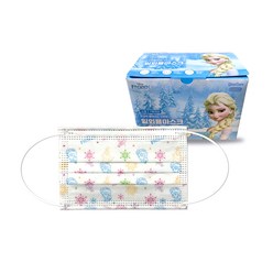 디즈니 겨울왕국 어린이 일회용 마스크 소형, 30개입, 1개, 유아동용