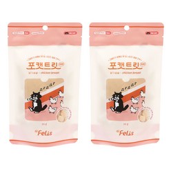 닥터펠리스 포캣트릿 Raw 고양이 간식 동결건조 미야옹철 25g, 2개, 닭가슴살