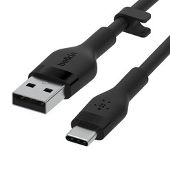 벨킨 플렉스 USB A-C타입 고속 충전 케이블 CAB008bt1M, 블랙, 1m, 1개