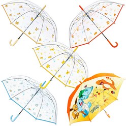 포켓몬스터 반자동 장우산 60cm 투명
