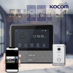 코콤 인터폰 스마트 IoT 비디오폰 KCV-S701IP2W 블랙 스마트폰 연동