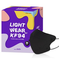 라이트웨어핏 새부리형 보건용 마스크 중형 KF94, 30매입, 1박스, 블랙