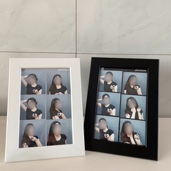 액자 하루필름 모노맨션 포토매틱 인생네컷 그믐달 포토이즘 포토그레이 커플 사진 보관, 블랙