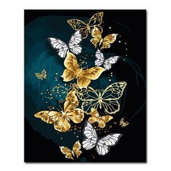 DIY캔버스페인팅 명화그리기 액자 그림 세트 유화 - 동물 40x50, A44_고결한 나비