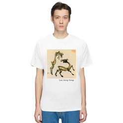 이중섭 그림 프린팅 반팔 티셔츠 M/L/XL/XXL 현대미술 두마리의 동물