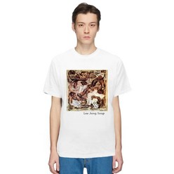 이중섭 그림 프린팅 반팔 티셔츠 M/L/XL/XXL 현대미술 닭과 가족