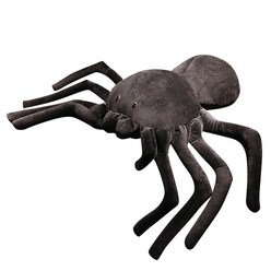 AUCOOMA 스파이더 봉제 동물 부드러운 시뮬레이션 거미 플러시 장난감 블랙 인형 30cm(11.8인치)