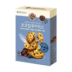 CJ제일제당 홈베이킹 초코칩 쿠키믹스 아이들간식 아이들간식 쿠키 와플 식빵 만들기 290g, 1세트