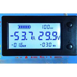 파워뱅크 적산계 인산철 차박 배터리 측정 잔량 표시, LCD 홀 전량계 100A