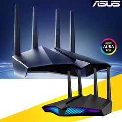 [chengyi] ASUS 아수스 RT-AX82U V2무선 기가비트 게이밍 라우터 WiFi6 이중 주파수 5400M 7종 RGB 램프 게임가속 공유기, RT-AX82U V2 라우터, 1개
