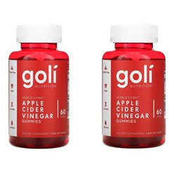 Goli 골리뉴트리션 사과초모식초 애플사이다비니거 500mg 60구미, 2개