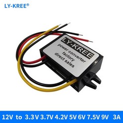 12v ~ 5v 컨버터 3.3V 3.7V 4.2V 6V 7.5V 9V DC 변압기 3A 벅 모듈 전원 어댑터 컨트롤러 레귤레이터 인버터, 12V to 6V 3A