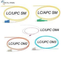 LC/UPC LU/APC SM MM 광섬유 피그 테일 0.9mm 타이트 버퍼 1.5 미터 LSZH 50 개/백, 03 50PCS OM2