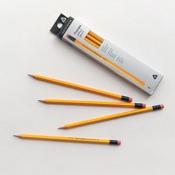 핑크풋 노랑 삼각연필 10본세트 B, 보통심(HB)