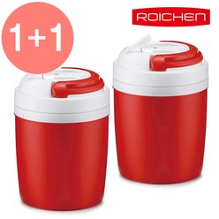[1+1] 로이첸 3.3L 식당 배달 물통 국통 캠핑 아이스박스 보온보냉, 로이첸 미니비 3.3L(1+1)