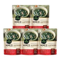 비비고 소고기 미역국, 500g, 5개