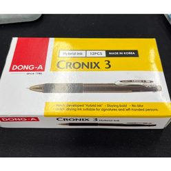 동아 크로닉스3 펜 0.7mm 12p + 투코비 코마 삼각 지우개 연필 SG-208 12p 세트, 빨강, 1세트