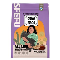 생육부심 강아지 소프트 반습식 사료 황태 소간 1kg, 1개