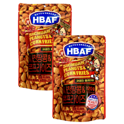 HBAF 넛츠 앤 스낵스 사천 땅콩 앤 콘프라이즈, 2개, 120g