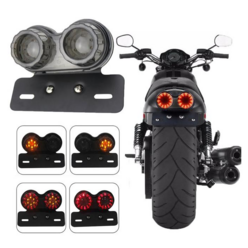 오토바이 LED 브레이크등 브라켓 번호판등 후미등 후방 시그널램프 깜빡이등 비상등 안전등, 커스텀후미등(싱글), 1개