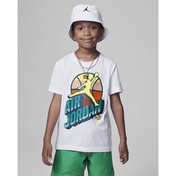 [매장정품] 나이키 에어 조던 트래블 티셔츠 리틀키즈 FV2637-100 (어린이 초등학생) - NIKE