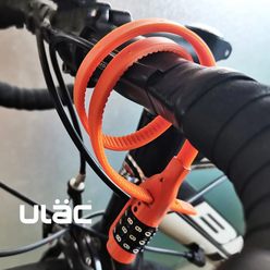 ULAC- 유락 자전거 킥보드 헬멧 자물쇠 도난방지, ORANGE, 1개