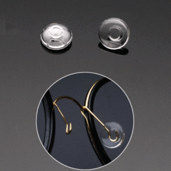 안경 코받침 실리콘 원형 코패드 금속테 뿔테 무테 끼우는 타입 (3쌍) + 안경 드라이버