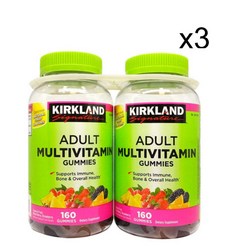 커클랜드 [6개 SET] 성인 멀티비타민 구미 160정 (구미) Kirkland Adult Multivitamin (160 Gummies), 6개