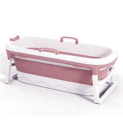 바디엔 반신욕기 성인 접이식 욕조 홈쇼핑 간이 휴대용 이동식 중형 대형, 대형 핑크