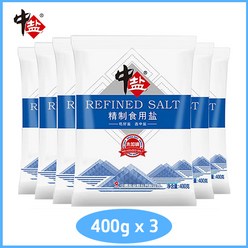 나나중국식품 중국산 깨끗한 식용소금 무요오드 천일염 소금 400gx3, 3개, 400g
