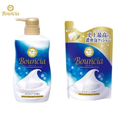 일본 bouncia 바운시아 바디워시 바디클렌저 화이트 소프 480ml + 리필 360ml