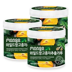 푸른들판 와일드망고 씨앗 추출 분말 가루 100% 종자 추출물 파우더 차 미국산, 150g, 3개